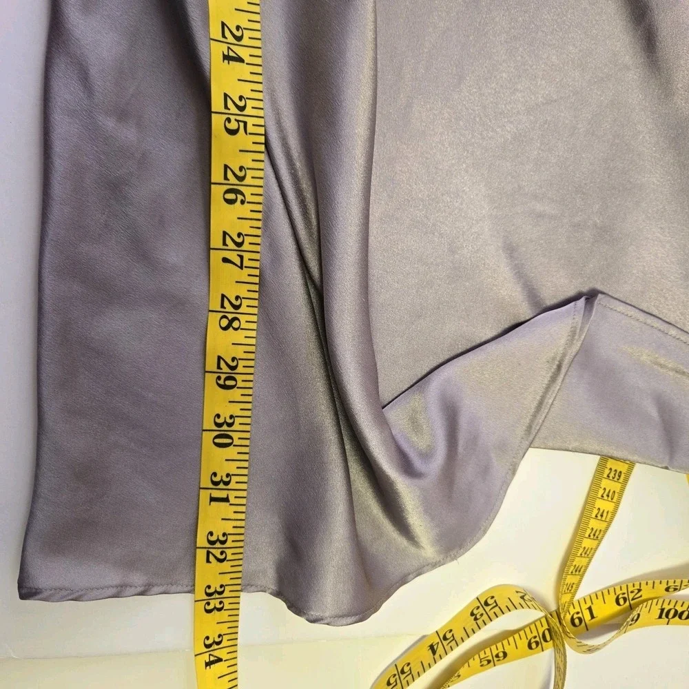 Victoria's Secret Angels Satin Slip Dress‎ Nightgown Size L Purple Logo Straps